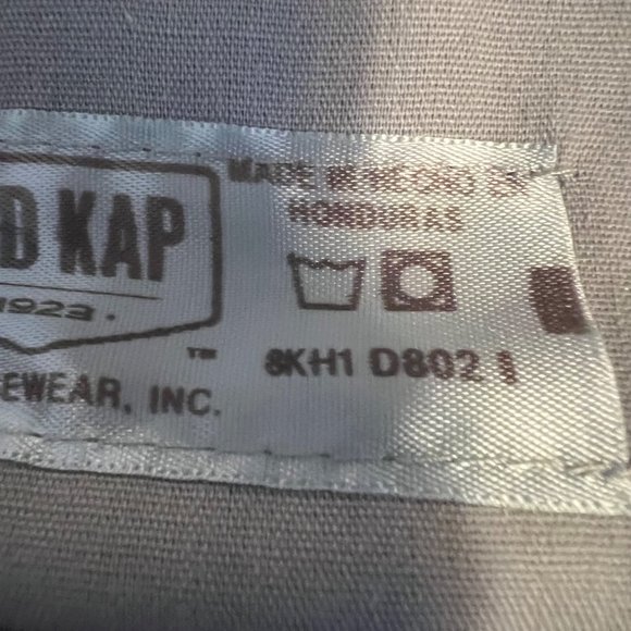 Red Kap Button Up Shirt Mens Medium Short Sleeve Black Gray Retro - Picture 10 of 11